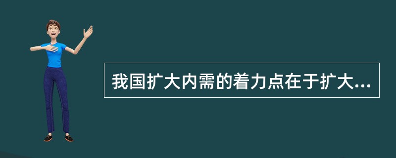 我国扩大内需的着力点在于扩大（　）。