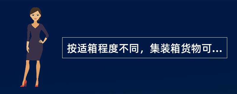 按适箱程度不同，集装箱货物可以分为（　　）。