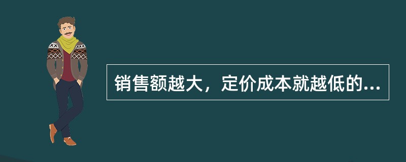 销售额越大，定价成本就越低的企业适合采用（　　）为定价目标。