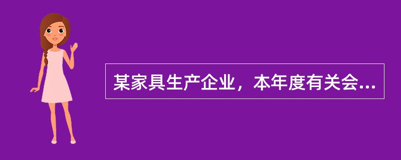 某家具生产企业，本年度有关会计资料如下：<br />（1）年度会计利润总额为400万元；<br />（2）全年销售收入为2000万元；<br />（3）“管理费用”