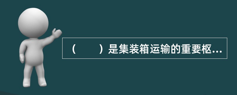 （　　）是集装箱运输的重要枢纽，其地理位置及其为船舶服务的条件对集装箱运输效率影响重大。