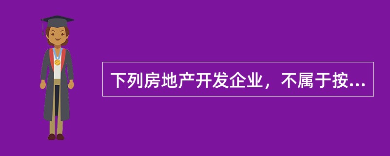 下列房地产开发企业，不属于按企业功能分类的是（　　）。