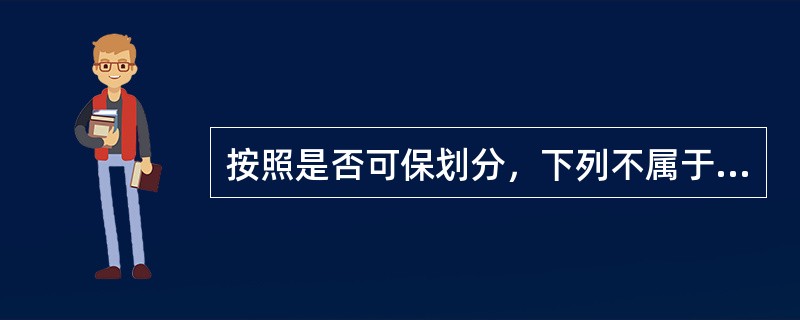 按照是否可保划分，下列不属于意外伤害的是（　　）。