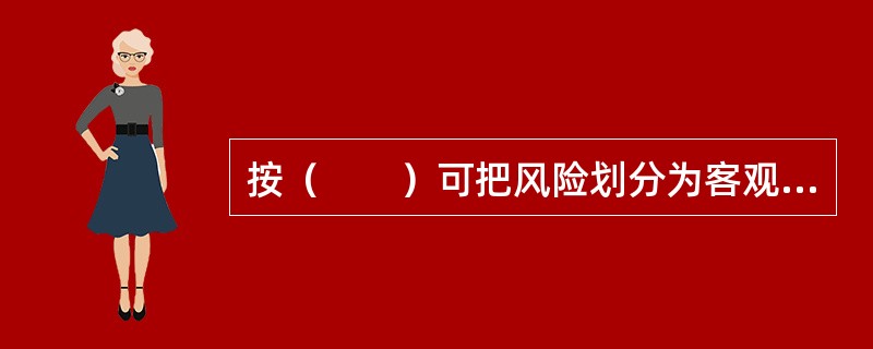 按（　　）可把风险划分为客观风险和主观风险。[2005年真题]