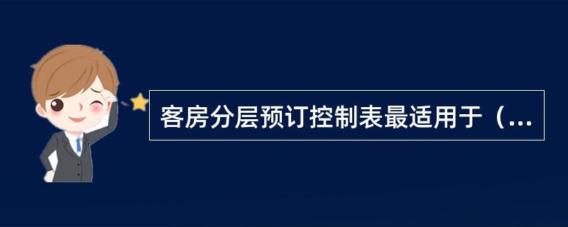 客房分层预订控制表最适用于（　　）饭店。