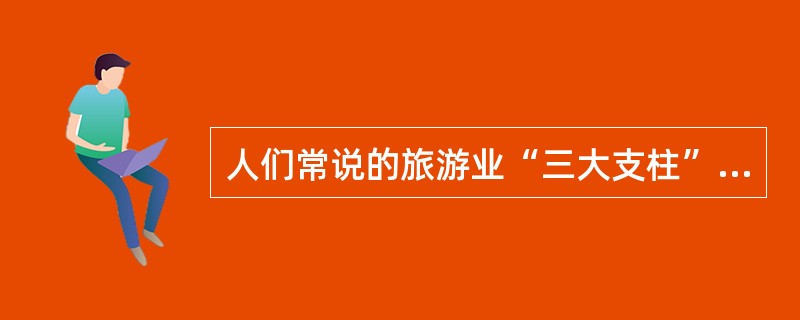 人们常说的旅游业“三大支柱”不包括（　　）。