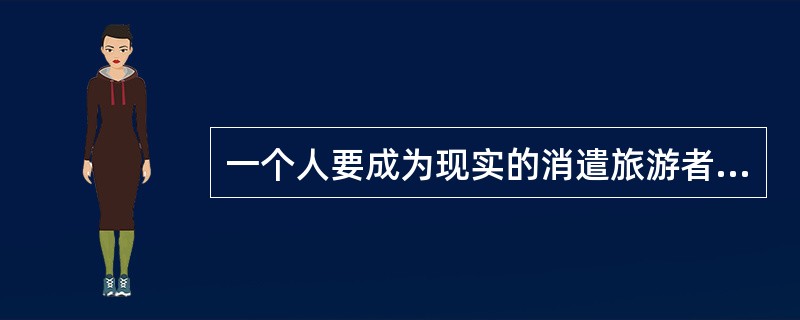 一个人要成为现实的消遣旅游者，所需具备的客观条件之一是拥有足够的（　　）。[2005年真题]