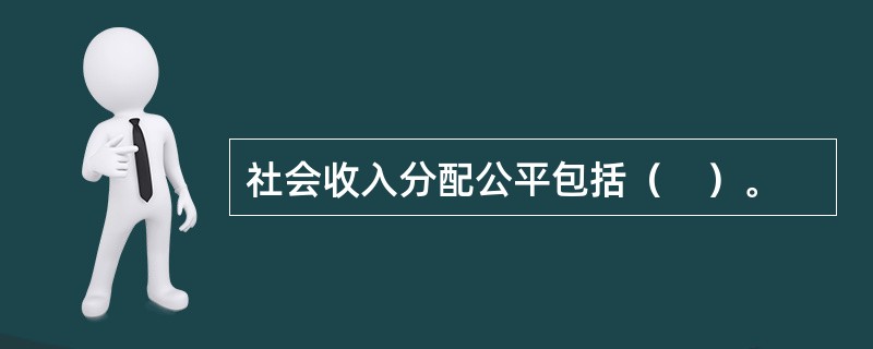 社会收入分配公平包括（　）。