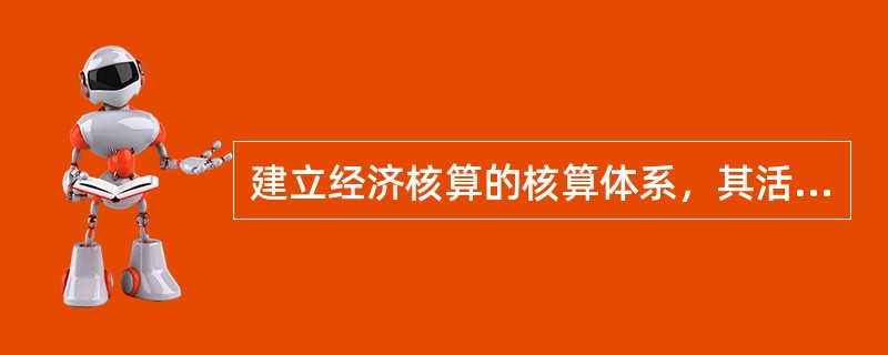 建立经济核算的核算体系，其活动内容不包括( )。