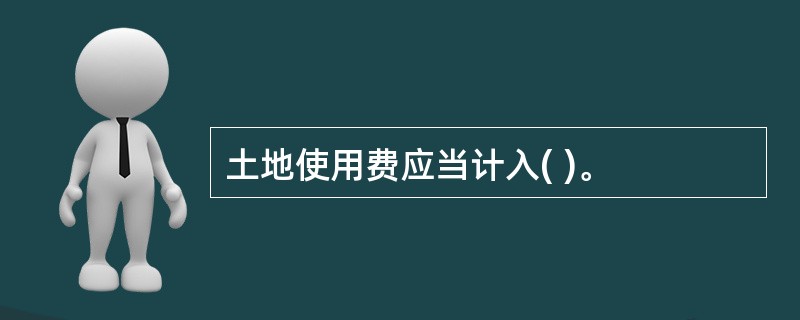 土地使用费应当计入( )。