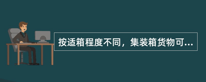 按适箱程度不同，集装箱货物可以分为( )。