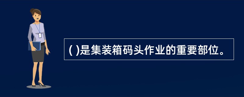 ( )是集装箱码头作业的重要部位。