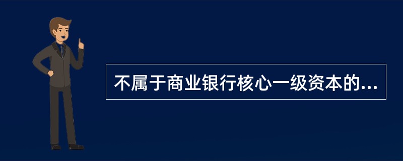 不属于商业银行核心一级资本的是（　）。