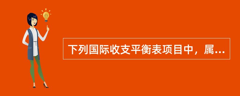 下列国际收支平衡表项目中，属于经常项目的是（　　）。