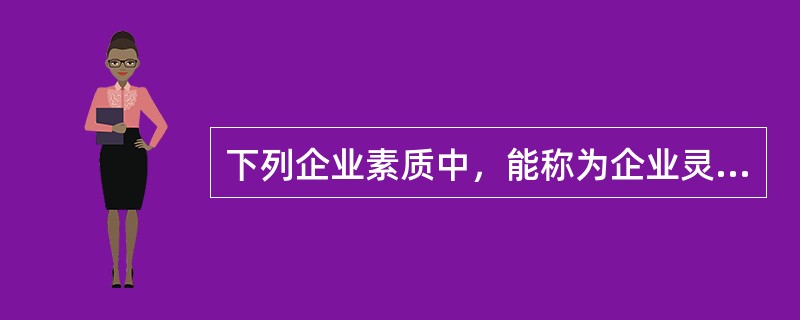 下列企业素质中，能称为企业灵魂和精华的是（）。