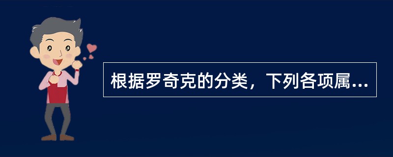 根据罗奇克的分类，下列各项属于工具性价值观的是（　　）。