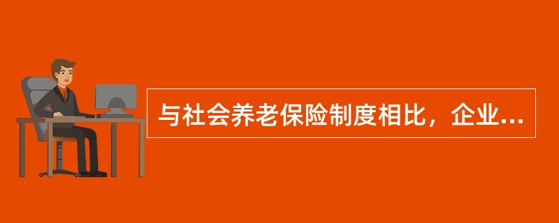 与社会养老保险制度相比，企业年金的特点是（）。