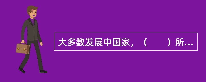 大多数发展中国家，（　　）所占比重比较大。