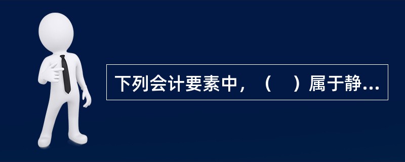 下列会计要素中，（　）属于静态会计要素。