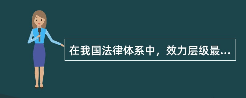 在我国法律体系中，效力层级最高的法律是（　　）。
