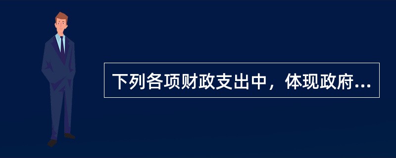 下列各项财政支出中，体现政府作为经济主体参与市场性经济活动的支出是（　）。