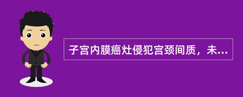 子宫内膜癌灶侵犯宫颈间质，未越过子宫，应为（）