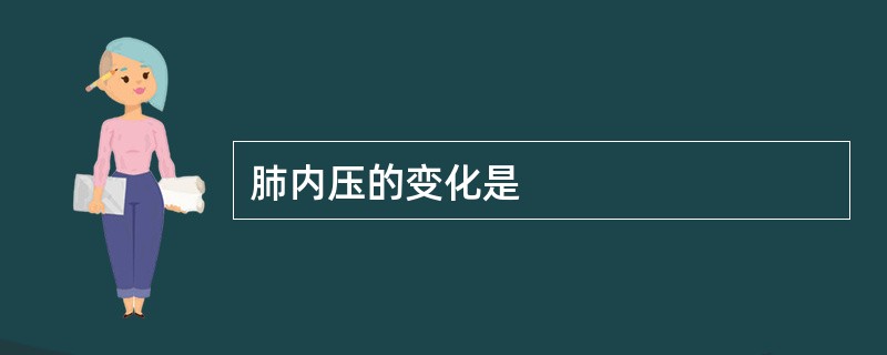 肺内压的变化是