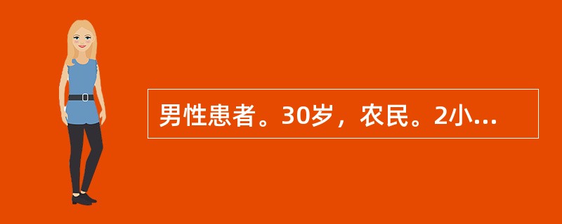 男性患者。30岁，农民。2小时前劳动中无诱因突发上腹刀割样疼痛，迅速波及全腹。体查：舟状腹。呼吸运动受限，全腹有明显腹膜刺激征，肝浊音界消失。肠鸣音消失，初步诊断是（）