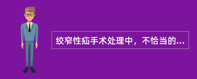 绞窄性疝手术处理中，不恰当的是（）