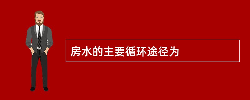 房水的主要循环途径为