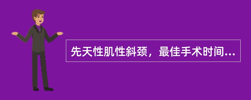 先天性肌性斜颈，最佳手术时间是出生后