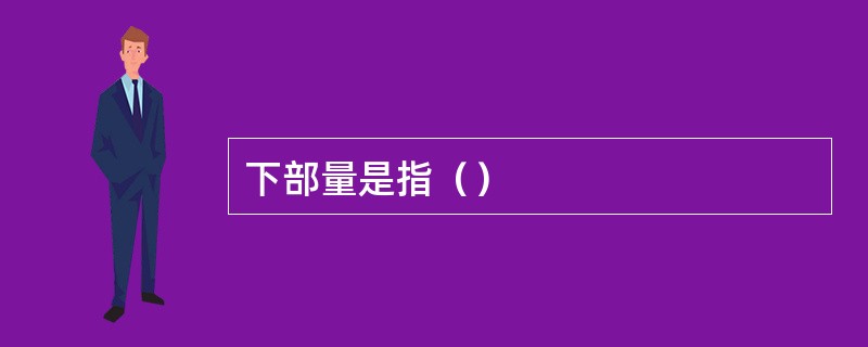 下部量是指（）