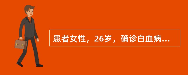 患者女性，26岁，确诊白血病6年，多次入院化疗。2天前入院行骨髓造血干细胞移植术，术后曾出现发热，预防性予以抗真菌及抗感染等治疗。术后1个月，患者再次出现发热，伴咳嗽、咳痰。CT示右下肺实变，实变区域