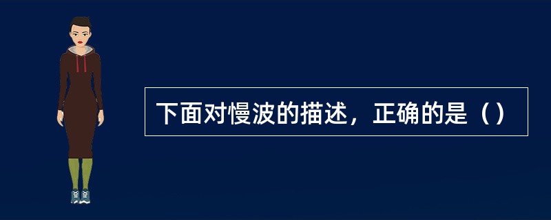 下面对慢波的描述，正确的是（）