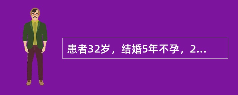 患者32岁，结婚5年不孕，2年来月经量少，近3个月闭经，反复低热。妇科检查：子宫稍小，活动欠佳；两侧宫旁组织增厚，右侧有4cm×4cm×6cm肿物，轻度压痛。红细胞沉降率为30mmh，子宫输卵管碘油造