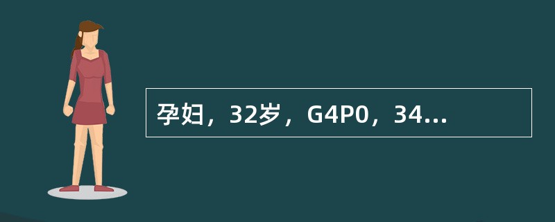 孕妇，32岁，G4P0，34周妊娠，曾有3次人工流产史。因阴道中量流血2天入院。查体：宫高30cm，无宫缩，头先露，胎心率140次分住院3天后阴道流血量明显减少，此时的处理应为（）