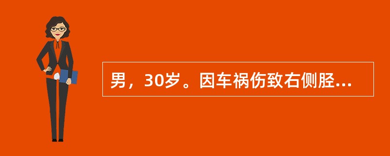 男，30岁。因车祸伤致右侧胫腓骨骨折，入院行闭合复位石膏外固定，3个月后去除外固定。复查X线片见骨折已经愈合。但经4周功能锻炼，膝关节功能恢复不佳，可能的原因为（）