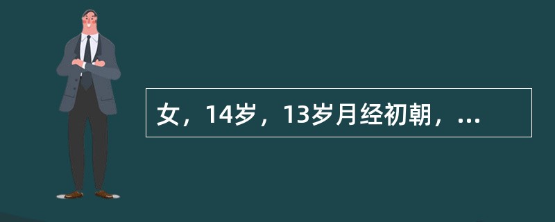 女，14岁，13岁月经初朝，现月经周期无规律性，错误的是（）