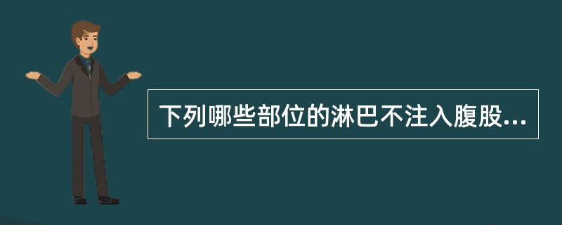 下列哪些部位的淋巴不注入腹股沟淋巴结？（　）