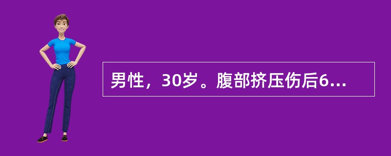 男性，30岁。腹部挤压伤后6小时。查体：体温38.2℃，脉率88次/分，血压110/80mmHg。腹部有压痛，无反跳痛，肠鸣音可闻及。以下处理措施中不恰当的是（）