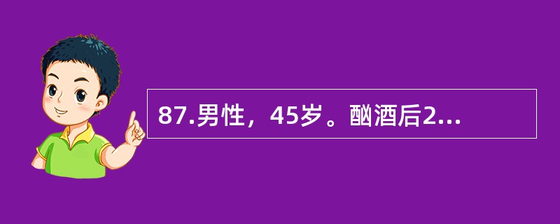 87.男性，45岁。酗酒后2小时发生上腹部持续性剧痛，并向左肩、腰背部放射，伴恶心呕吐，吐后疼痛不缓解。8小时后就诊。住院第二天，患者出现上腹压痛、反跳痛、肌紧张，移动性浊音（+），此时最有价值的实验