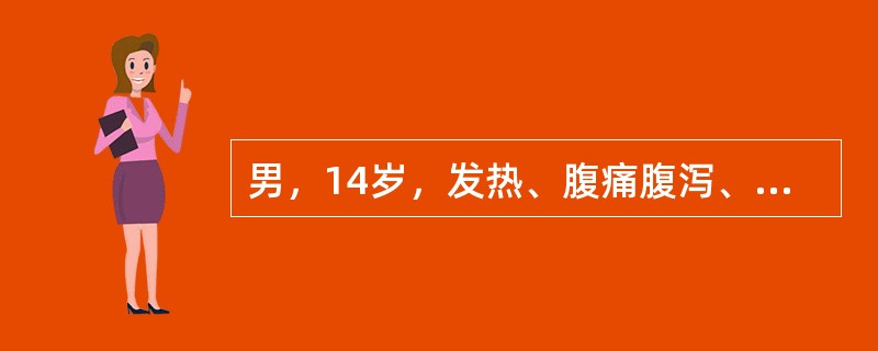 男，14岁，发热、腹痛腹泻、胃纳减退、尿少色黄、排粘液脓血样大便、里急后重、精神疲倦3天，体检发现脐周压痛，肠鸣音亢进，粪便镜检发现每个高倍视野内有白细胞15～18个。进一步明确诊断应作哪项检查