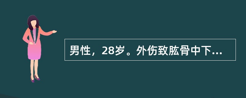 男性，28岁。外伤致肱骨中下1/3骨折，伴有桡神经损伤，临床上除骨折体征外，还可出现的体征是