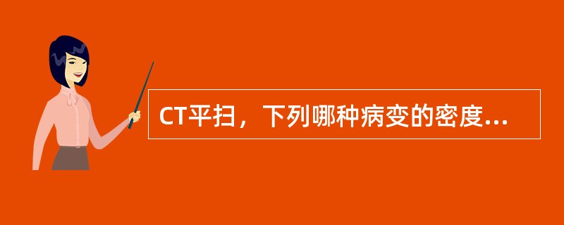 CT平扫，下列哪种病变的密度比肝脏高()
