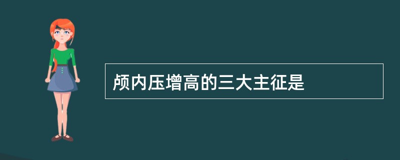 颅内压增高的三大主征是