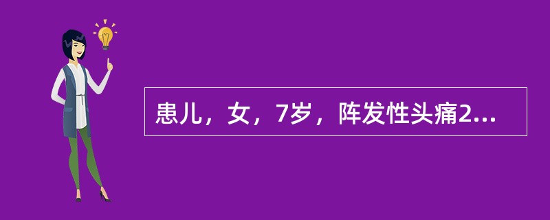 患儿，女，7岁，阵发性头痛2个月。头痛以一侧性为主，搏动性头痛，以午后为重，严重时伴恶心、呕吐，每次30～60分钟，3～4次／月。查体血压正常，神经系统无阳性体征根据病史，可首先进行以下哪项检查（）