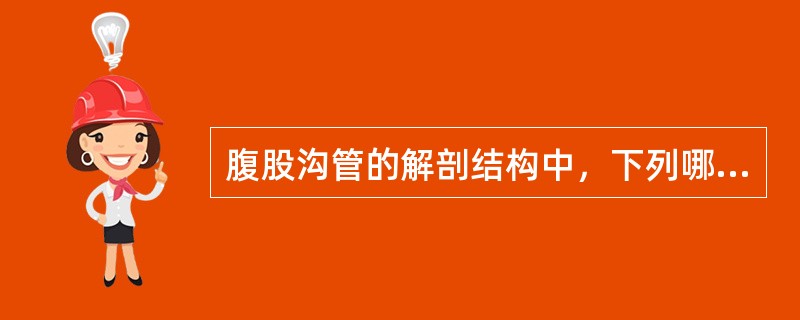 腹股沟管的解剖结构中，下列哪项是错误的