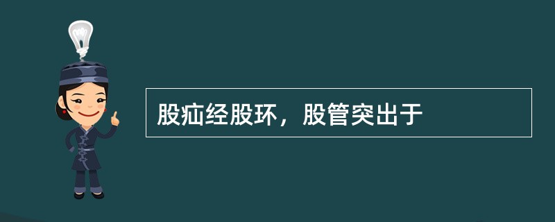 股疝经股环，股管突出于