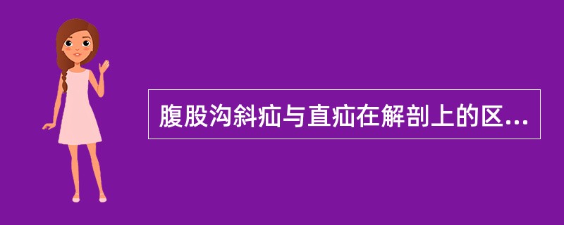 腹股沟斜疝与直疝在解剖上的区别是