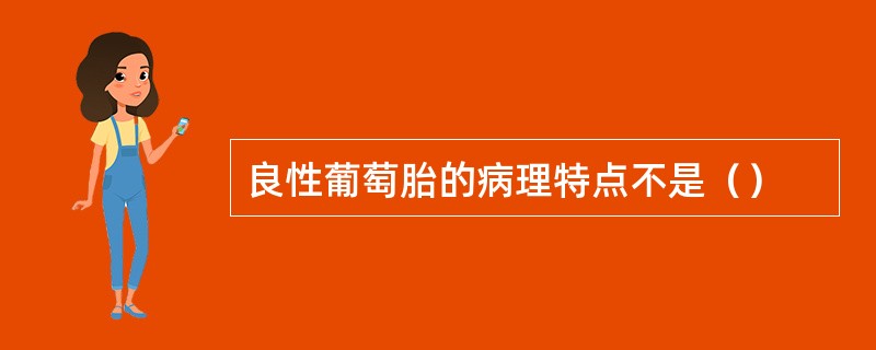 良性葡萄胎的病理特点不是（）
